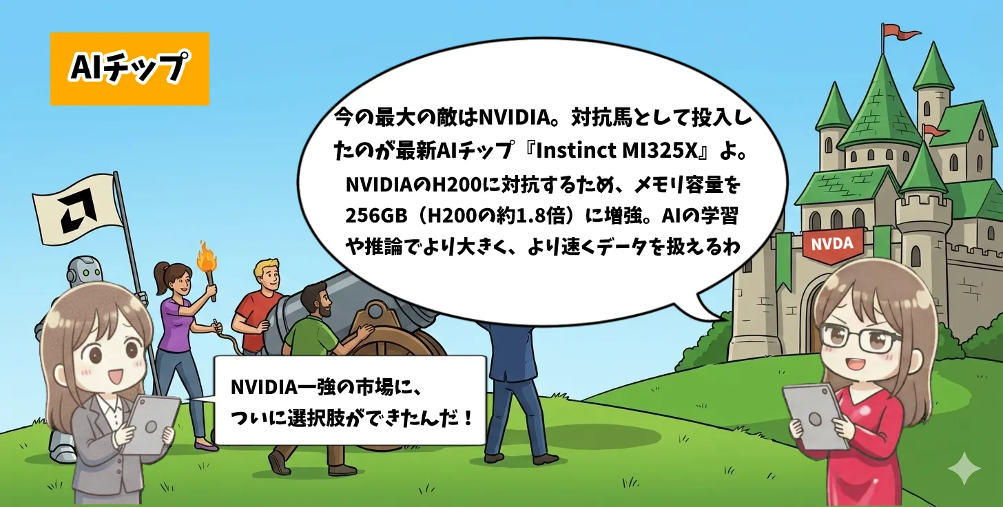 AMD(アドバンスト・マイクロ・デバイセズ)の銘柄解説マンガ 2ページ目