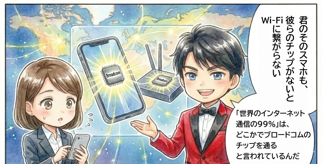 ブロードコム(Broadcom)の銘柄解説マンガ 2ページ目