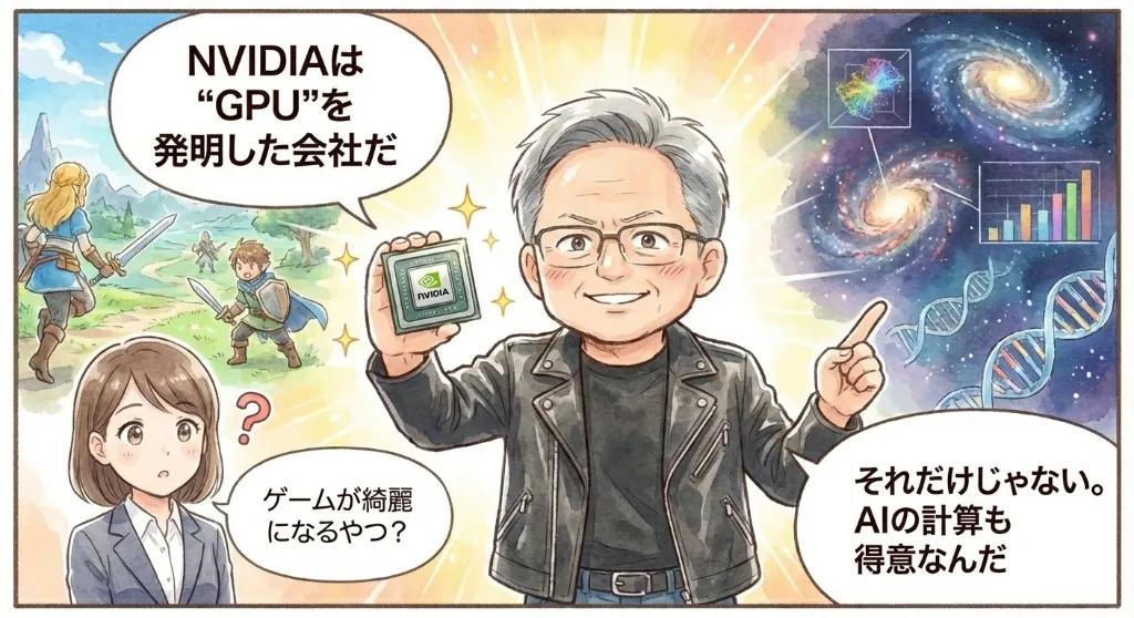 エヌビディア(NVIDIA)の銘柄解説マンガ 2ページ目